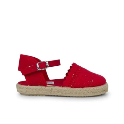 Image of Pisamonas Sandals for kids, Size: 4.5K/5K, Rojo Textile/synthetics