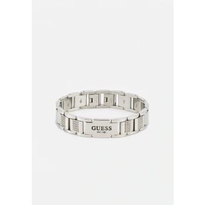 Image of Guess FLAT Chain Unisex Bracelet silvercoloured, Size: One Size, Silver coloured
