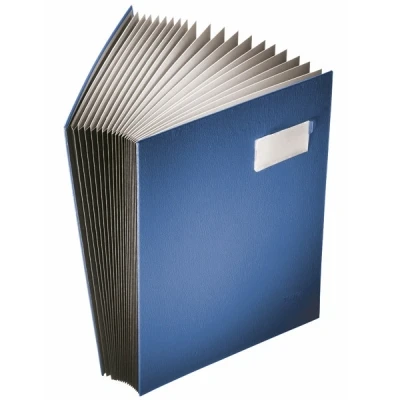 Image of Leitz 57000135 Expandable Signature Book with 20 Card Dividers, A4, Blue, 57000035