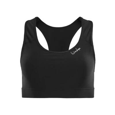 Image of Winshape Medium support sports bra, Women&#039;s, Size: XXL, Black