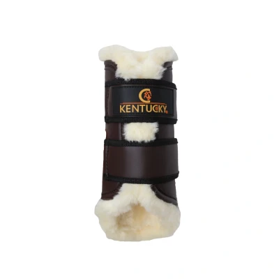 Image of Kentucky Horsewear Turnout Boots Leather Front Brown Horse Riding Equestrian