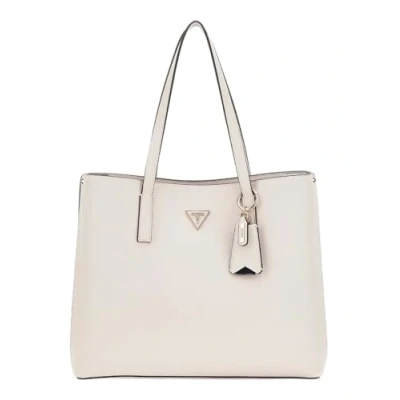 Image of Guess Meridian Girlfriend TOTE Handbag, Women&#039;s, Size: One Size, Ivory