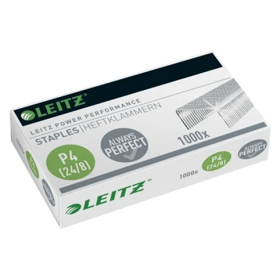 Image of Leitz Staples Zinc Plated, 24/8mm, 1000pc, stainless steel