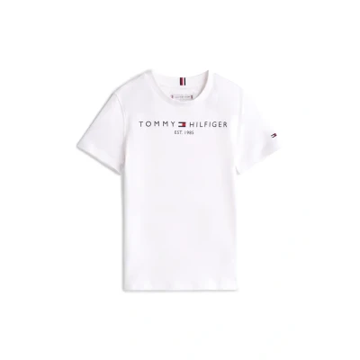 Image of Tommy Hilfiger Unisex Kid&#039;s Essential Tee S/S T Shirts, White, 6 Years