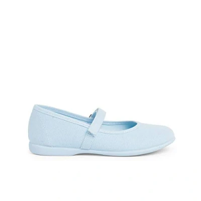 Image of Pisamonas Merceditas Adherente Ankle strap ballet pumps for kids, Size: 4/4.5, Celeste Textile/synthetics