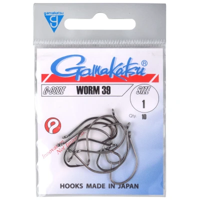 Image of Gamakatsu Worm 39 #1 (10pcs) Dropshot hooks