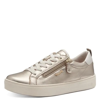 Image of Tamaris Comfort Trainers, Women&#039;s, Size: 3, Lt gold Leather/synthetics