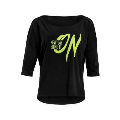 Image of Winshape MCS001 Ultra Light Long sleeved top, Women&#039;s, Size: XXL, Black/glitter/neon yellow
