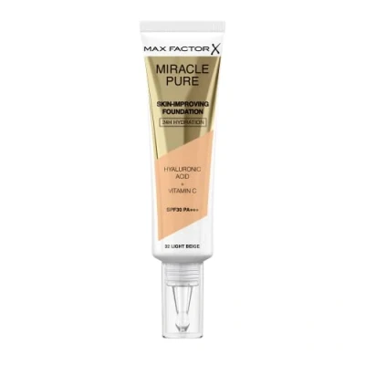Image of Max Factor Miracle Pure Skin Improving Foundation 30ml (Various Shades) Light Beige