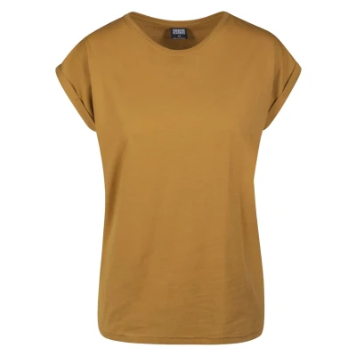 Image of Urban Classics Extended Shoulder Basic Tshirt, Women&#039;s, Size: 3XL, Nut