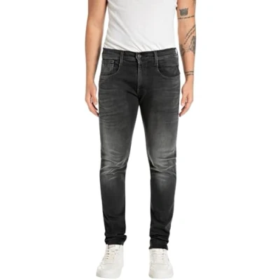 Image of Replay Anbass Pants Slim fit jeans, Men&#039;s, Size: 38x34, Black