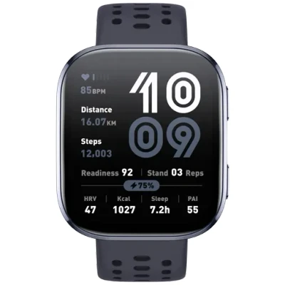 Image of AMAZFIT Bip 6 Smartwatch 46 mm, 14 Day Battery, 1.97 Inch AMOLED GPS Maps, IA, Bluetooth Calls, Sleep Health Monitor, 140+ Sport, Fitness, Waterproof 5ATM, Black