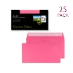 Image of Blake Creative Colour DL+ 114 x 229 mm 120 gsm Peel &amp; Seal Wallet Envelopes (25202) Flamingo Pink Pack of 25