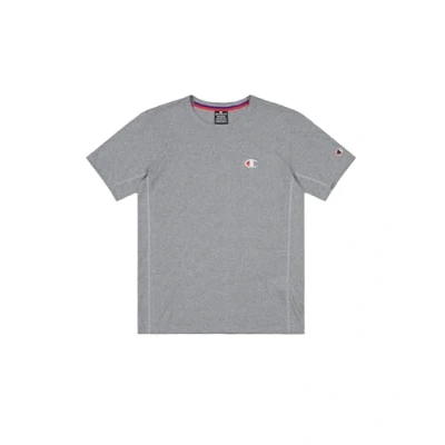 Image of Champion Crewneck Train Small LOGO Basic Tshirt, Men&#039;s, Size: Small, Anthrazite