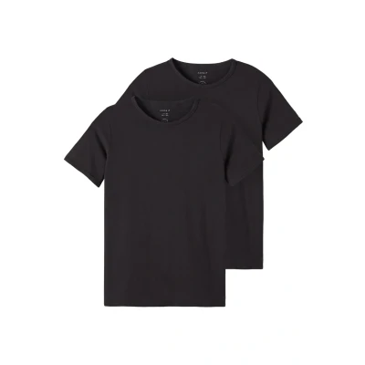 Image of Name it NKMT SLIM 2PACK Basic Tshirt for kids, Size: 13 14y, Black