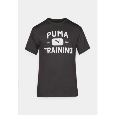 Image of Puma Graphics Train LOGO Relaxed TEE Sports Tshirt, Men&#039;s, Size: Large, Black