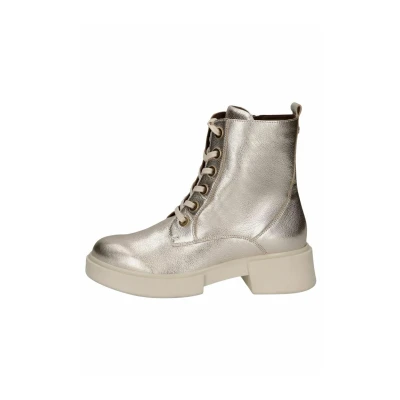 Image of Caprice Laceup ankle boots, Women&#039;s, Size: 4, Platin metal Leather