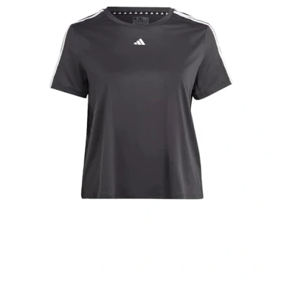 Image of adidas Women&#039;s Aeroready Train Essentials 3 Stripes T Shirt (Plus Size) (Short Sleeve)