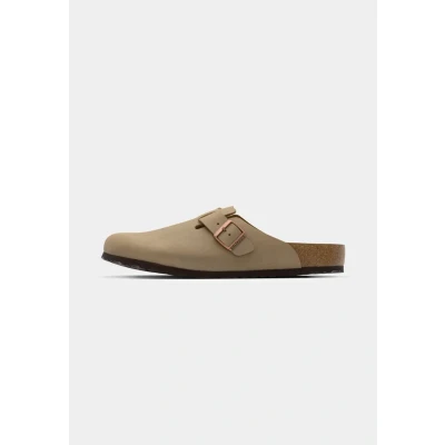 Image of Birkenstock Boston Unisex Slippers, Size: 3.5, Tabacco brown Leather