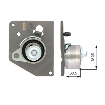 Image of Tensioner Pulley, timing belt GATES T41240