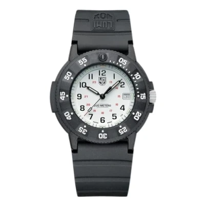 Image of Luminox Men Analog Swiss Quartz Watch with Plastic Strap XS.3007.EVO.S, White, Strap.