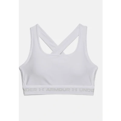Image of Under Armour Crossback MID BRA Medium support sports bra, Women&#039;s, Size: Medium, White