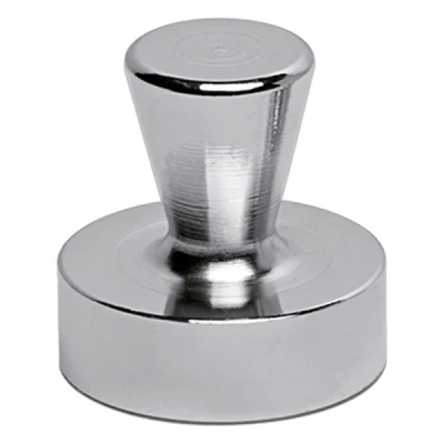 Image of MAUL Neodymium Cone Magnet with Extra High Adhesive Force for Versatile Use Elegant Design Diameter 32 x 33 mm Pack of 2 Light Silver