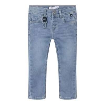 Image of Name it Nmmtheo Dnmthayer NOOS Slim fit jeans for kids, Size: 9 12m, Light blue denim