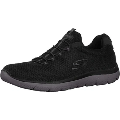 Image of Skechers Sport Summits Trainers, Men&#039;s, Size: 7, Black/charcoal Textile