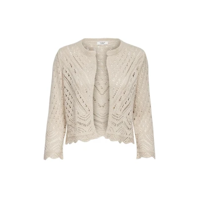 Image of JDY SUN 3/4 Cropped Cardigan, Women&#039;s, Size: XS, Tapioca