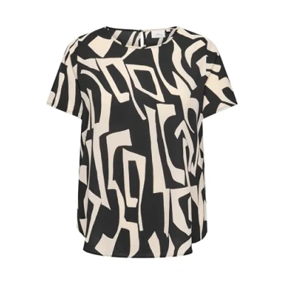 Image of ONLY Carmakoma Women&#039;s Carvica Life Ss Top WVN Noos, Black, 22, 22