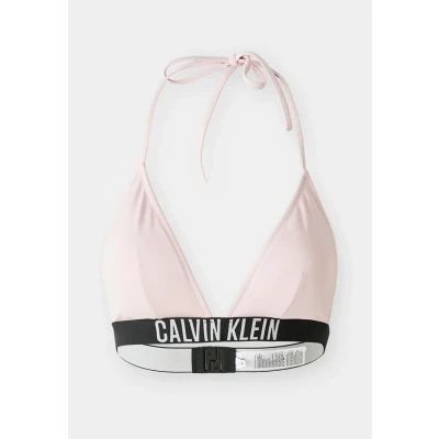 Image of Calvin Klein Swimwear Intense Power Triangle Bikini top, Women&#039;s, Size: XS, Sweet pink