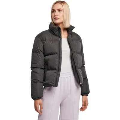 Image of Urban Classics Peached Puffer Winter jacket, Women&#039;s, Size: 5XL, Black