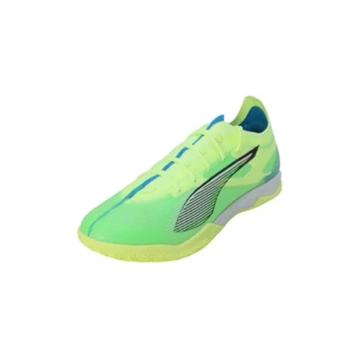 Image of Puma Ultra 5 Match IT Indoor football boots, Men&#039;s, Size: 12, Fizzy apple/white/bluemazing Textile/synthetics