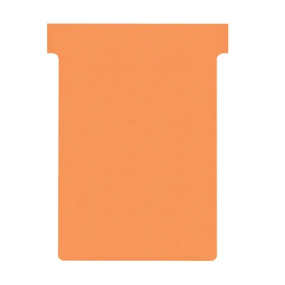 Image of Nobo Card Board Accessory T Cards, Size 1.5, Pack of 100 Index 3 Orange