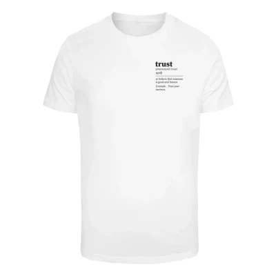 Image of Mister Tee Trust Definition Print Tshirt, Men&#039;s, Size: XL, White
