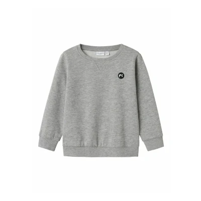 Image of Name it mini Boy&#039;s Nmmvimo Ls Sweat Bru Noos, Grey Melange, 98