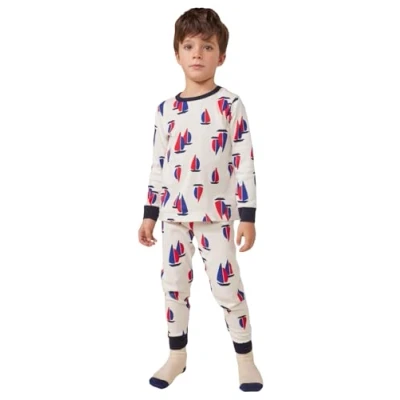 Image of Petit Bateau Junior Pyjama set for kids, Size: 4y, Marshmallow/multicolor