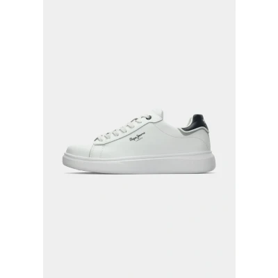 Image of Pepe Jeans Eaton ONE Trainers, Men&#039;s, Size: 6, Off white Leather