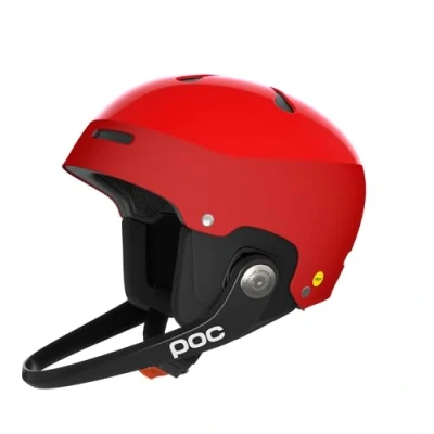 Image of POC Artic SL MIPS Ski helmet with extra protection zones and a fully adjustable removable chin bar, perfect for slalom racing