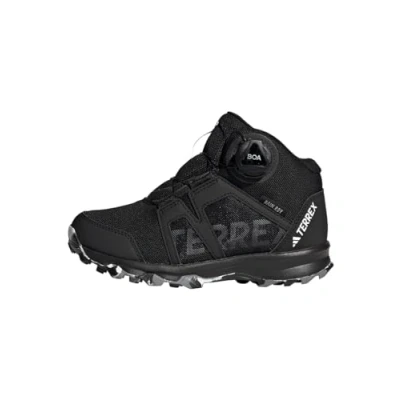 Image of Adidas Terrex BOA MID RAIN.RDY Hiking shoes for kids, Size: 12K, Core black/footwear white/grey three Textile/synthetics