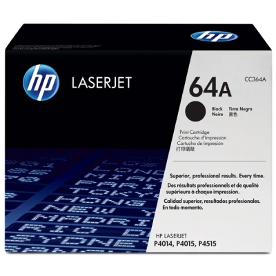 Image of HP 64A black original LaserJet toner cartridge ( CC364A )