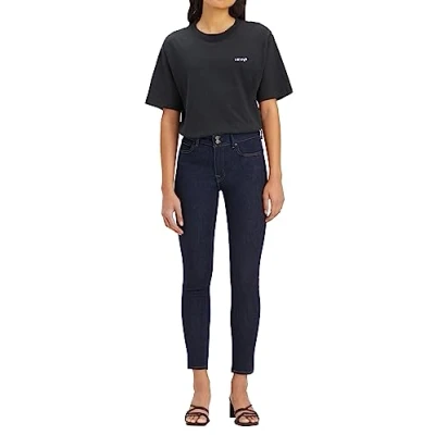 Image of Levi&#039;s Women&#039;s 711 Double Button Jeans, Blue Wave Rinse, 29W / 34L