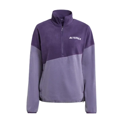 Image of Adidas Terrex ANRK Fleece jumper aurora plum preloved violet black, Women&#039;s, Size: XS, black