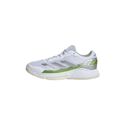 Image of adidas Performance Padel shoes Cloud white silver metallic lucid lemon, Women&#039;s, Size: 3.5, lemon