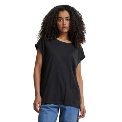 Image of Urban Classics Extended Shoulder Basic Tshirt, Women&#039;s, Size: 5XL, Black