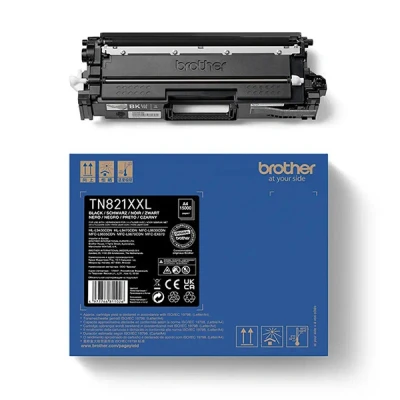 Image of Brother TN821XXLBK Super High Yield Black Toner Cartridge Up to 15,000 Pages Genuine Supplies