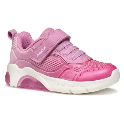 Image of Geox Light UP J Fadinlight GIRL Trainers for kids, Size: 7.5K, Pink/fuchsia Synthetics/textile