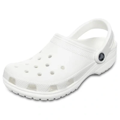 Image of Crocs Classic Unisex Pool slides, Size: 15, White Synthetics