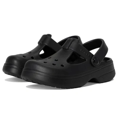 Image of Crocs MARY JANE Unisex Clogs for kids, Size: 8K, Black Synthetics